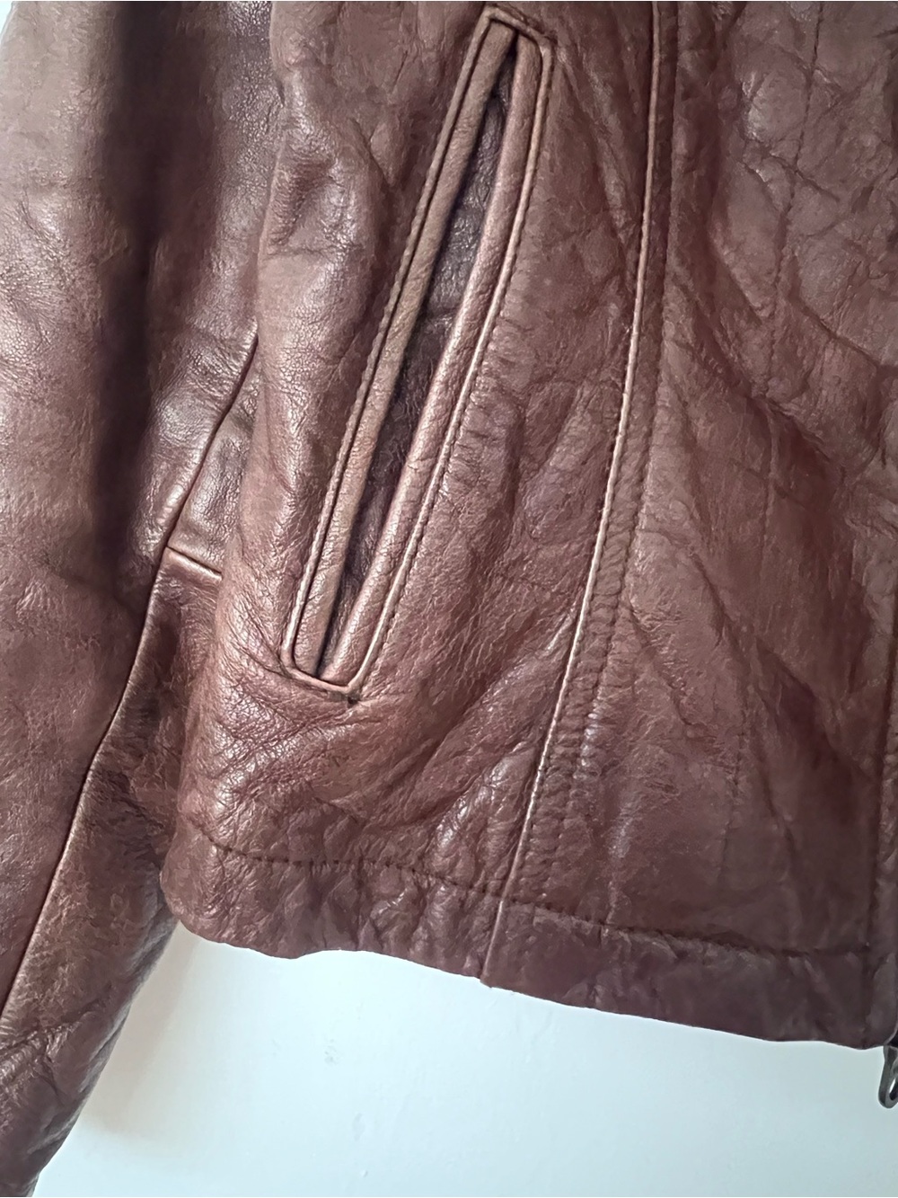 Wilsons Maxima Vintage Brown Genuine Leather Jacket - Picture 4 of 9